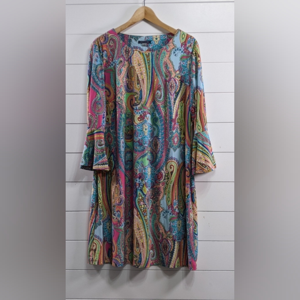 Tommy Hilfiger Women's‎ Multicolor Paisley Dress Size 16 EUC